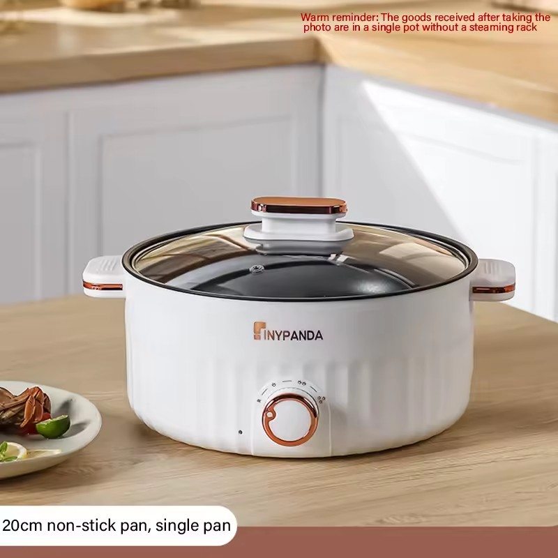 Home Cooking Cookbook - Casserole électrique portable multifonctionnelle, double couche,